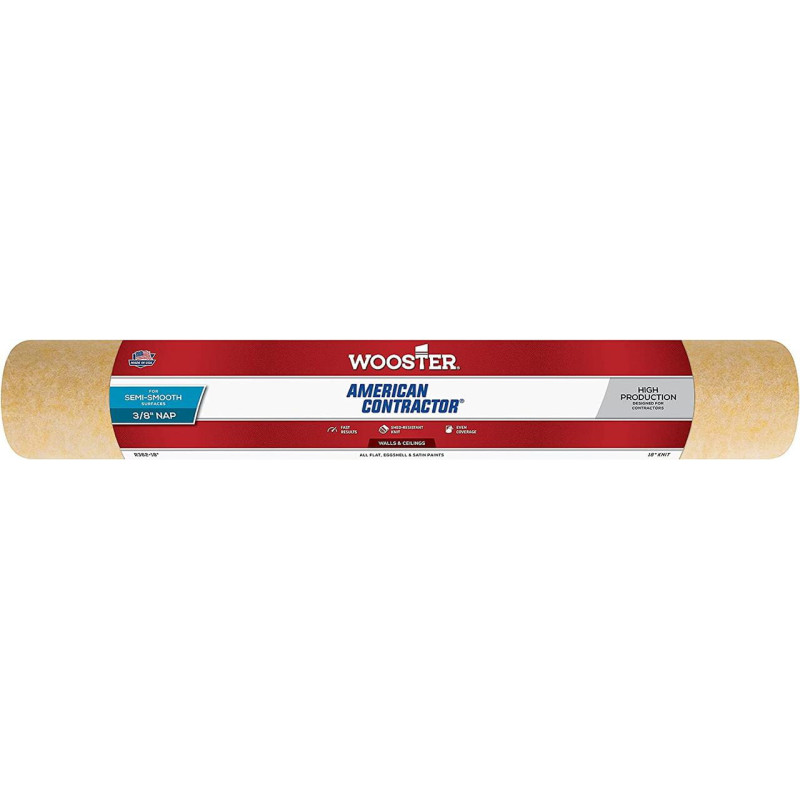 Валик малярный Wooster American Contractor / вязаный R362-18 ворс 10 мм (3/8”), 46 см (18”)