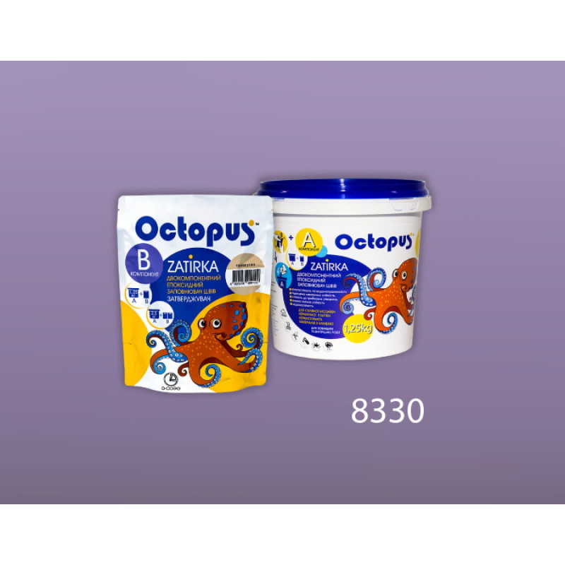 Епоксидна двокомпонентна  фуга Octopus Zatirka колір 8330 1,25 кг (8330-1)