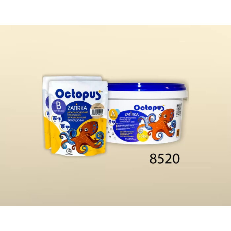 Эпоксидная двухкомпонентная затирка Octopus Zatirka цвет 8520 2,5 кг (8520-2)