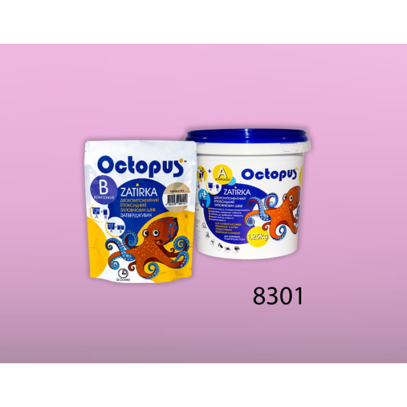 Эпоксидная двухкомпонентная затирка Octopus Zatirka цвет 8301 1,25 кг (8301-1)