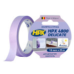 Малярная лента (скотч) HPX 4800 19 мм x 25 м для деликатных поверхностей и четких контуров (SR1925) – Фото №1