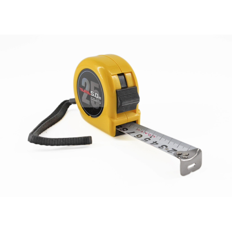 Рулетка строительная TAJIMA GOATU HI LOCK L25-50 усиленная лента 25 мм х 5 м (1001-2439)