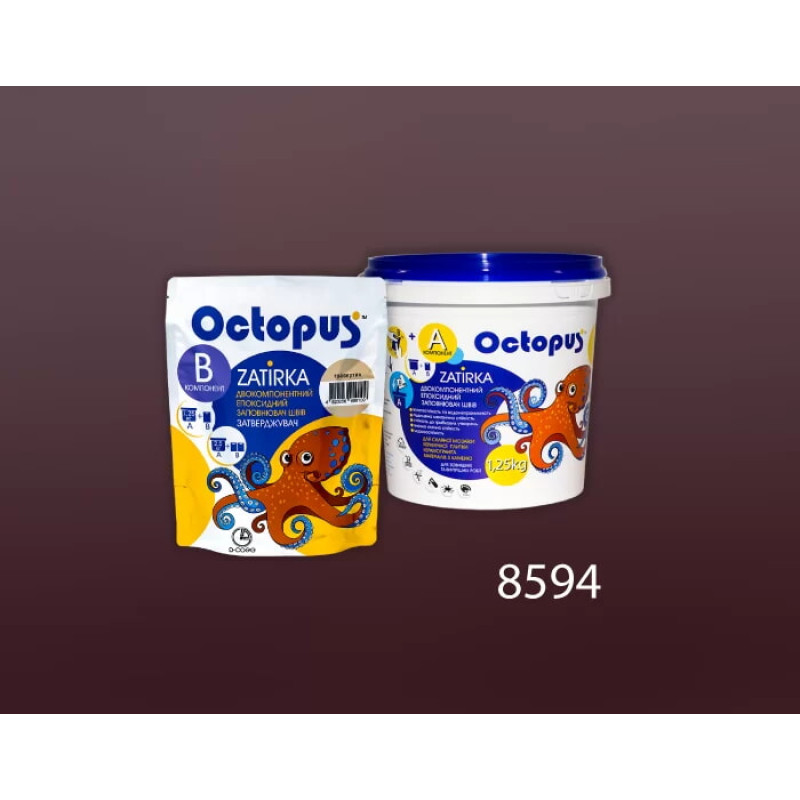 Епоксидна двокомпонентна  фуга Octopus Zatirka колір 8594 1,25 кг (8594-1)