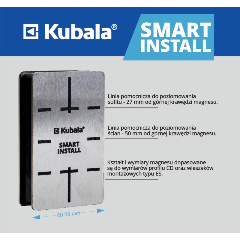 Рівень магнітний для монтажу гіпсокартону Smart (0675k)