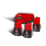 Аккумулятор + З/У (Энергокомплект) M12 NRG-303 (B2 3 шт + З/У С12С) MILWAUKEE (4933459207) – Фото №1