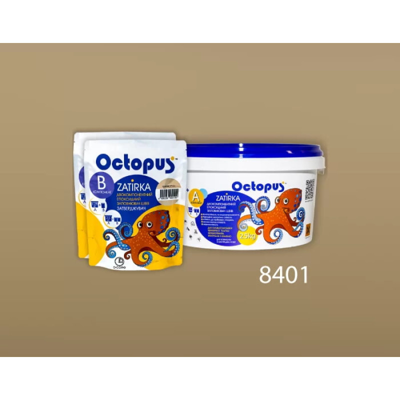 Эпоксидная двухкомпонентная затирка Octopus Zatirka цвет 8401 2,5 кг (8401-2)