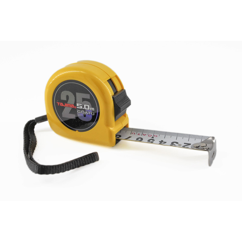 Рулетка строительная TAJIMA GOATU HI LOCK L25-50 усиленная лента 25 мм х 5 м (1001-2439)