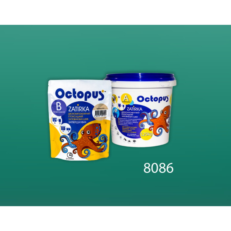 Епоксидна двокомпонентна  фуга Octopus Zatirka колір 8086 1,25 кг (8086-1)