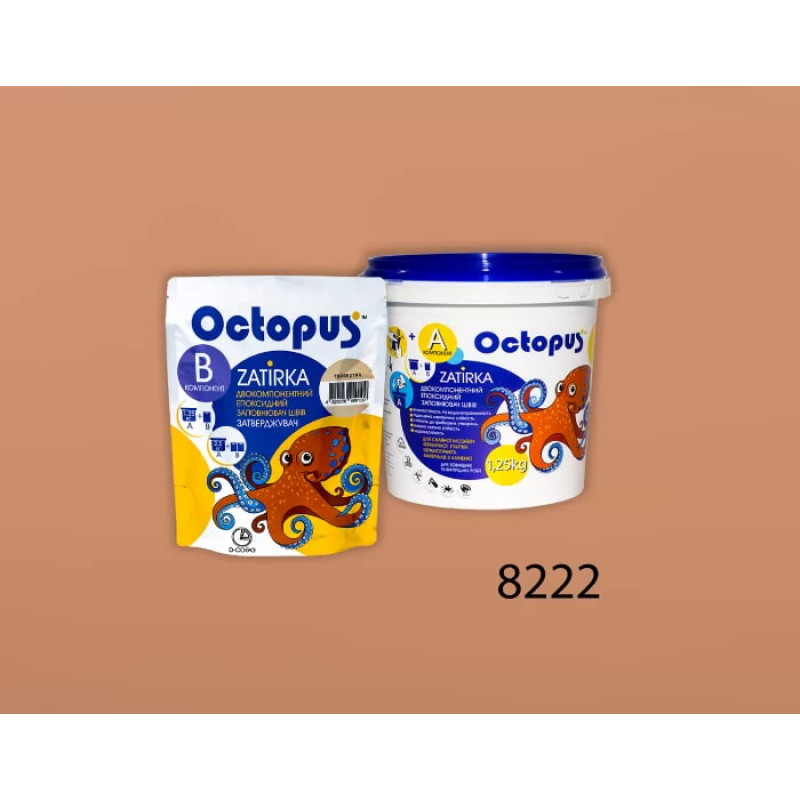 Эпоксидная двухкомпонентная затирка Octopus Zatirka цвет 8222 1,25 кг (8222-1)