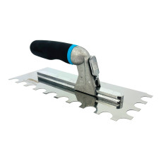 Шпатель зубчатый BIHUI (полукруглый зуб) 14 мм с быстросъемной ручкой 280х115 мм (PT28020)