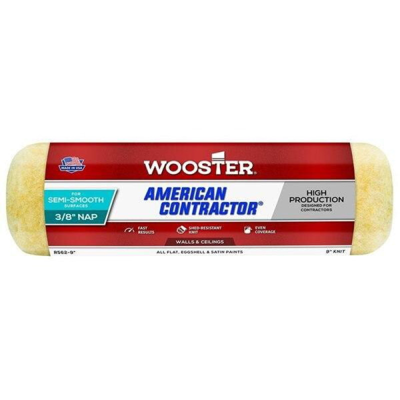 Валик малярный Wooster American Contractor вязаный R562-9 23 см (9”) ворс 10 мм (3/8”)