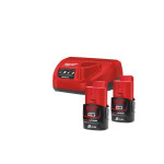 Акумулятор + З/П (Енергокомплект) M12 NRG-202 (B2 2 шт + З/П С12С) MILWAUKEE (4933459209) – Фото №1