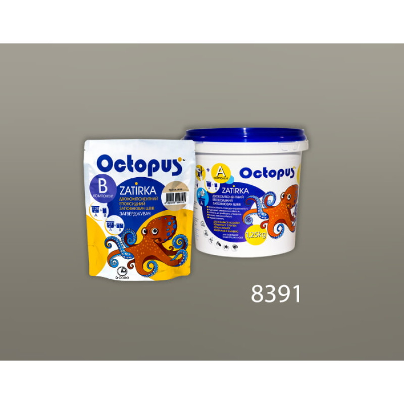 Епоксидна двокомпонентна  фуга Octopus Zatirka колір 8391 1,25 кг (8391-1)
