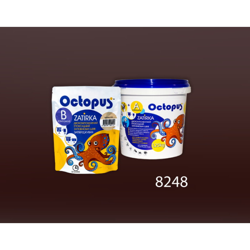 Эпоксидная двухкомпонентная затирка Octopus Zatirka цвет 8248 1,25 кг (8248-1)