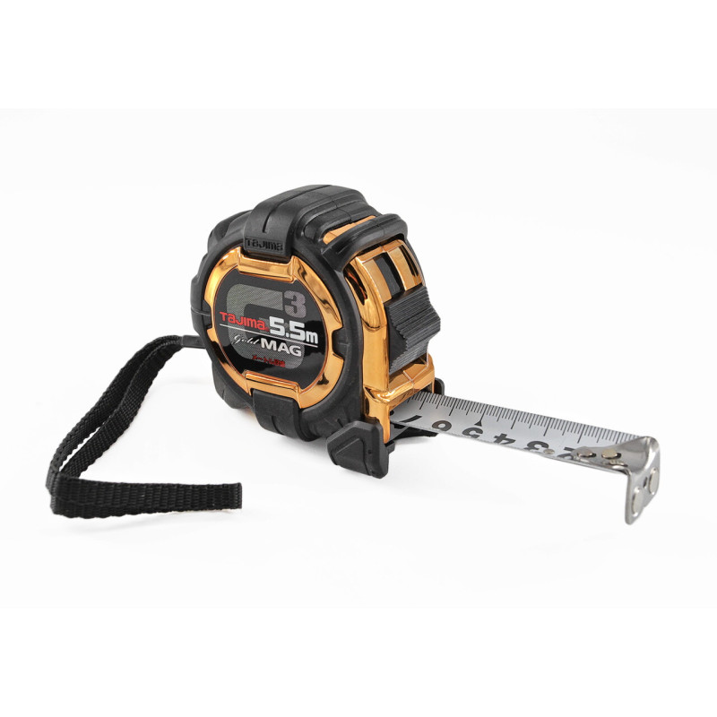 Рулетка строительная TAJIMA G3 LOCK G3GL25-55BL ударопрочная магнитная 25 мм х 5,5 м (1001-1882)