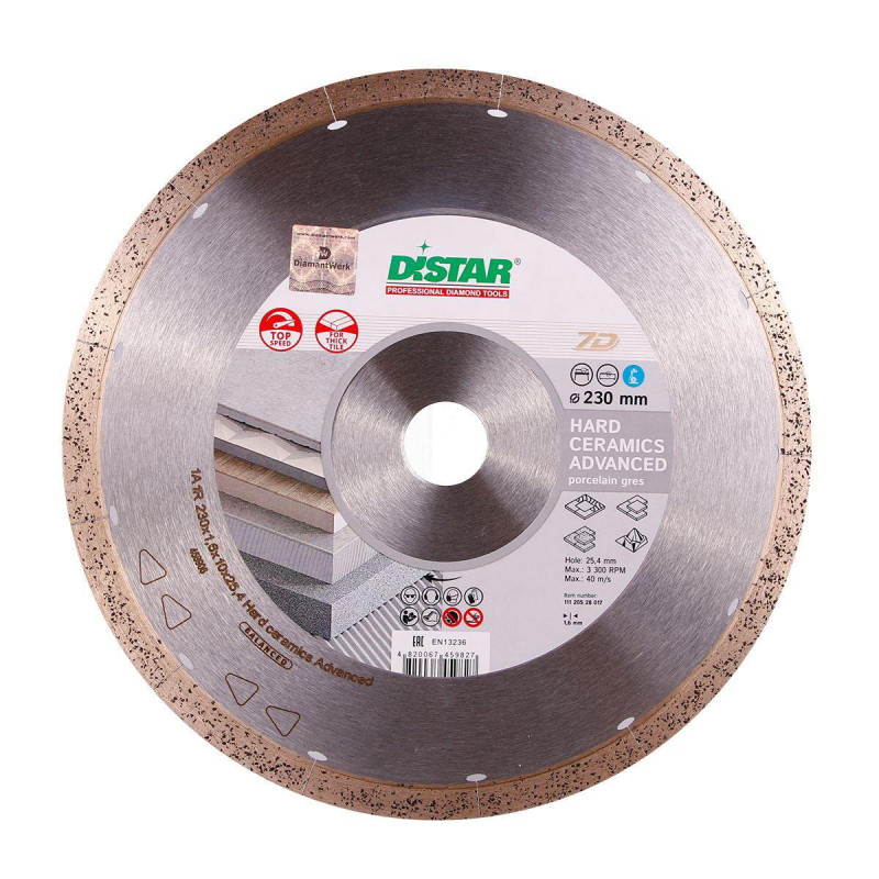 Круг алмазний вiдрiзний 1A1R 230 Hard ceramics Advanced (11120528017)
