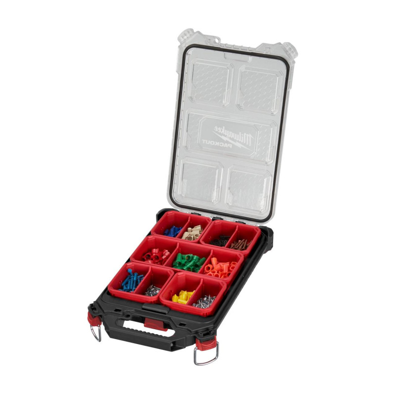 Ящик органайзер тонкий компактний MILWAUKEE PACKOUT 250x380 65 мм (4932471065)