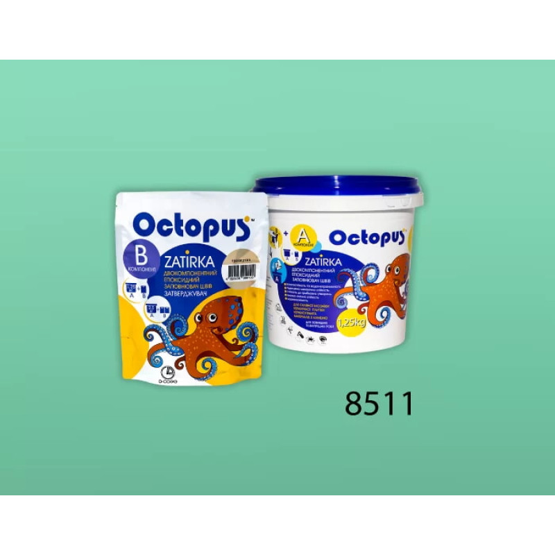 Эпоксидная двухкомпонентная затирка Octopus Zatirka цвет 8511 1,25 кг (8511-1)