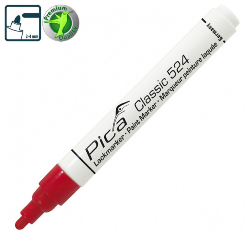 Маркер водяной промышленный Pica Classic 524/40 Industry Paint Marker красный (524/40)
