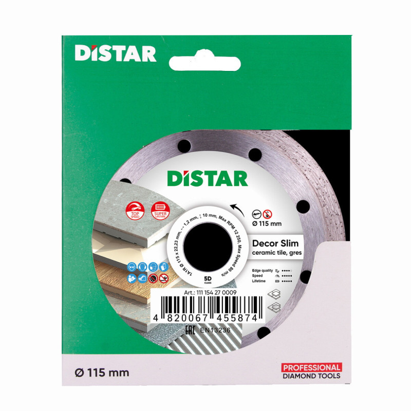 Круг алмазный отрезной 1A1R 115 Decor Slim (11115427009)