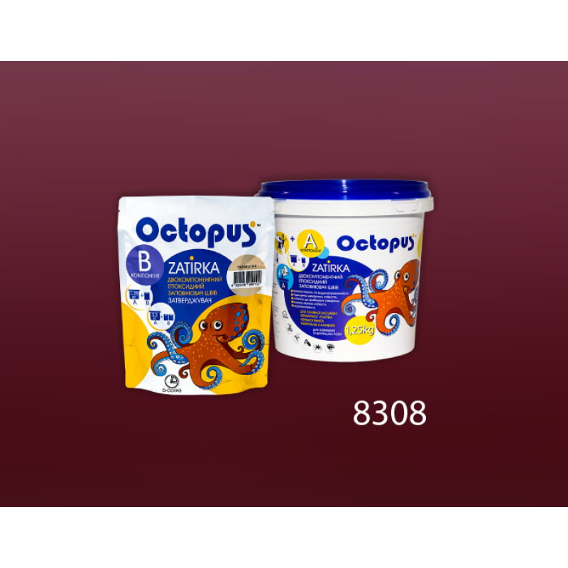 Епоксидна двокомпонентна  фуга Octopus Zatirka колір 8308 1,25 кг (8308-1)