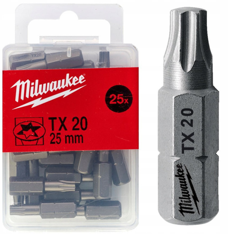 Біти MILWAUKEE TX20 25 мм (25 шт) (4932399596)