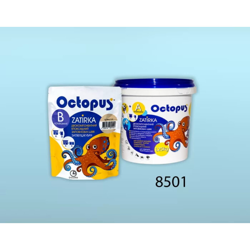 Эпоксидная двухкомпонентная затирка Octopus Zatirka цвет 8501 1,25 кг (8501-1)