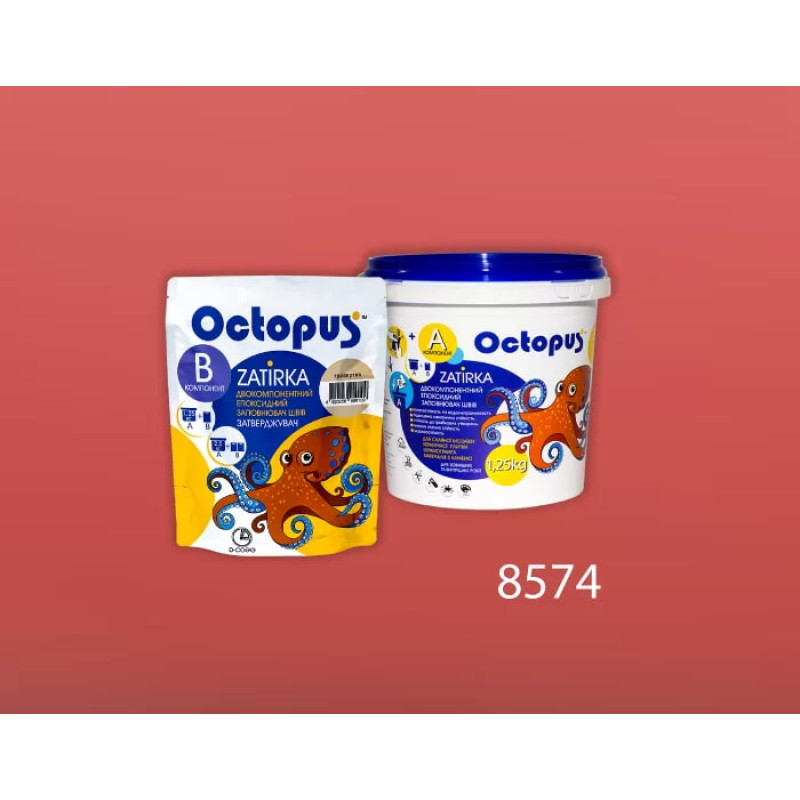 Эпоксидная двухкомпонентная затирка Octopus Zatirka цвет 8574 1,25 кг (8574-1)