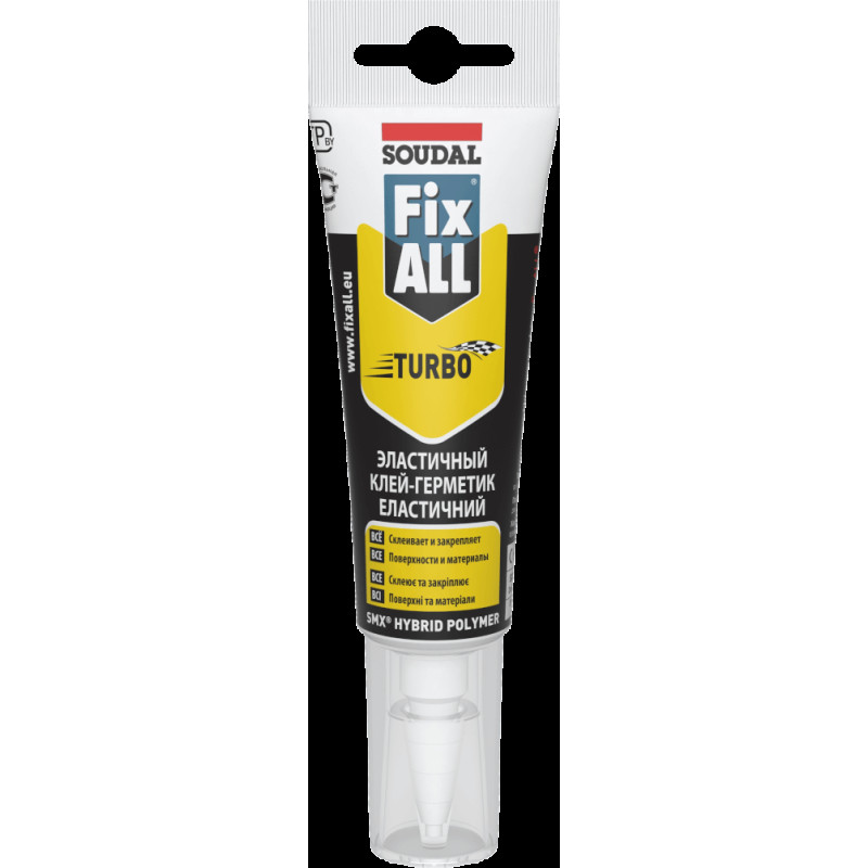 Клей-герметик Soudal FIX ALL TURBO білий 125 мл (000020000000079202)