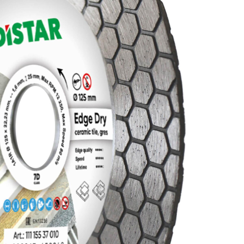 Круг алмазный отрезной 1A1R 125 Edge Dry под 45 угол (11115537010)