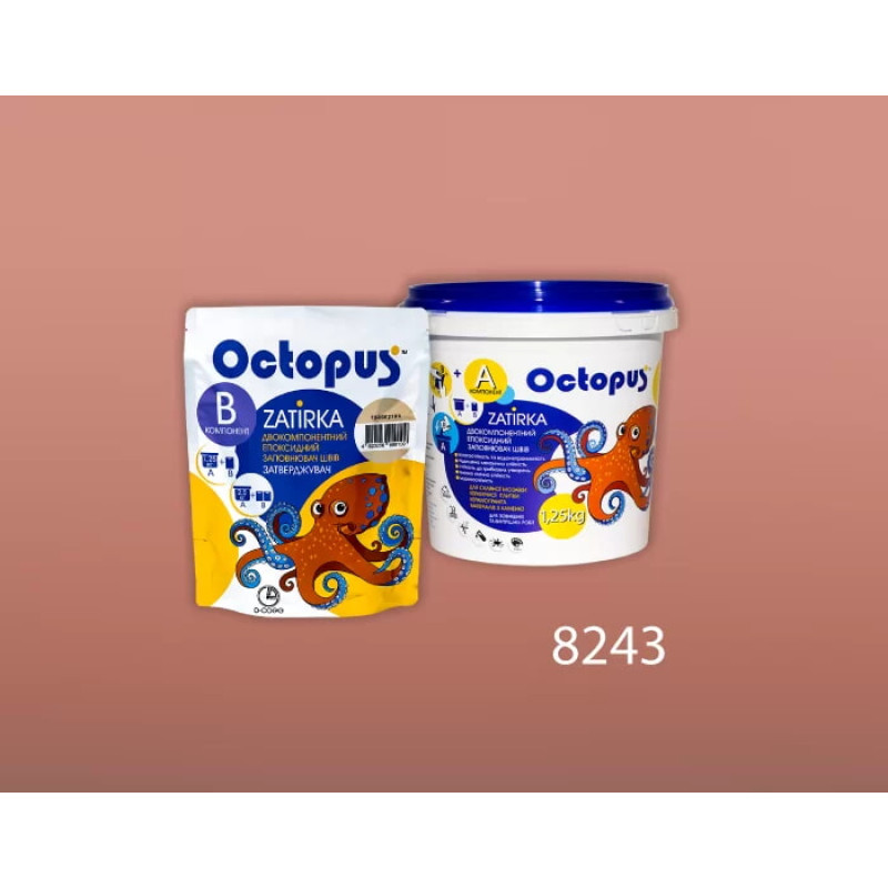 Эпоксидная двухкомпонентная затирка Octopus Zatirka цвет 8243 1,25 кг (8243-1)