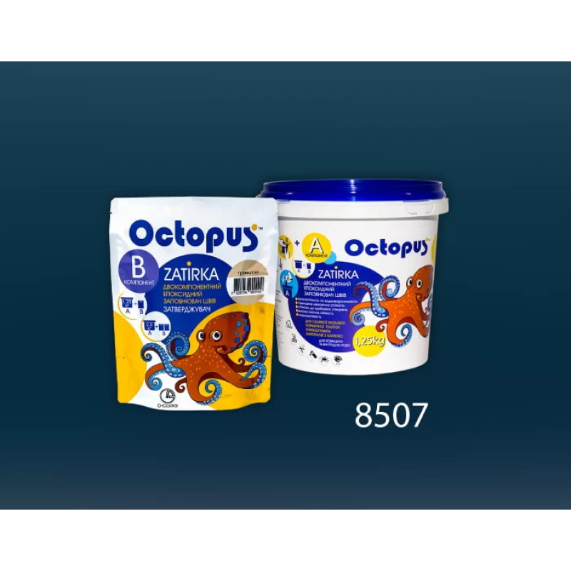 Эпоксидная двухкомпонентная затирка Octopus Zatirka цвет 8507 1,25 кг (8507-1)