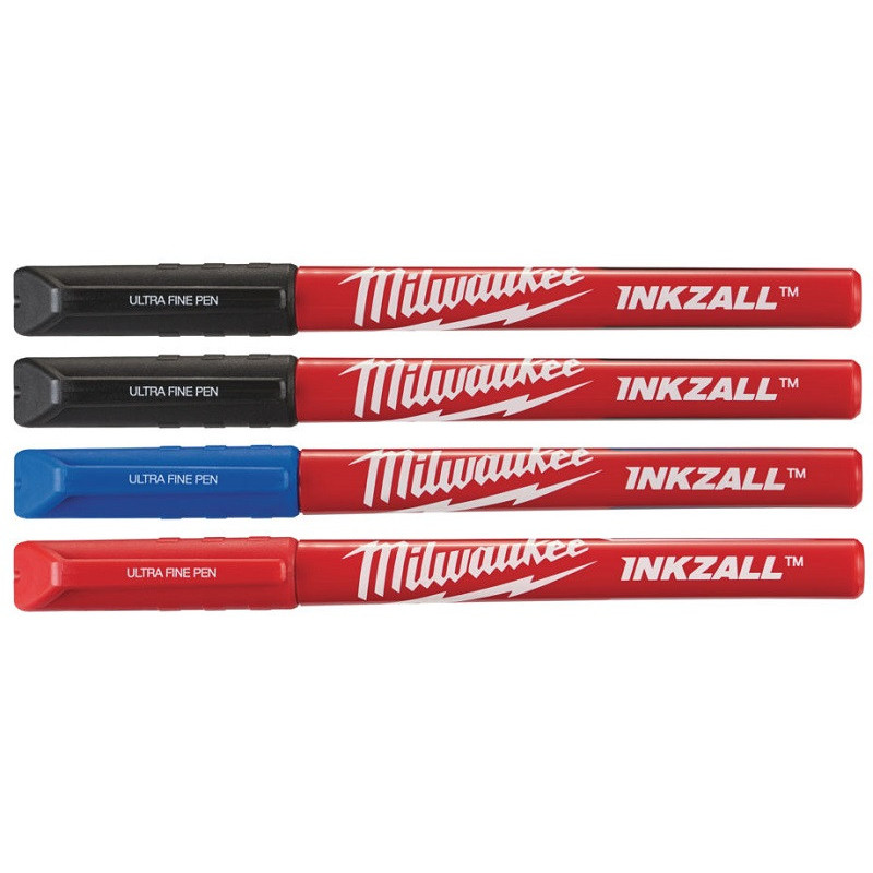 Маркер тонкий НАБІР (Синій/Червоний/Чорний) INKZALL Fine Tip MILWAUKEE (48223165)