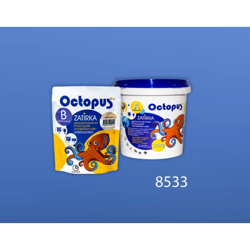 Эпоксидная двухкомпонентная затирка Octopus Zatirka цвет 8533 1,25 кг (8533-1)
