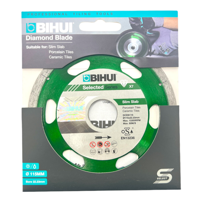 Диск алмазный Ø 115 мм для керамогранита и керамики BIHUI B-SLIM (DCDS115)