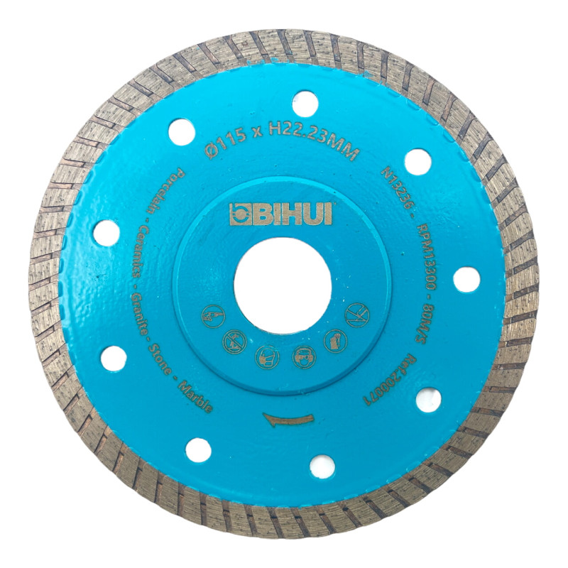 Диск алмазний відрізний BIHUI THIN TURBO Ø 115 мм (DCBT115)