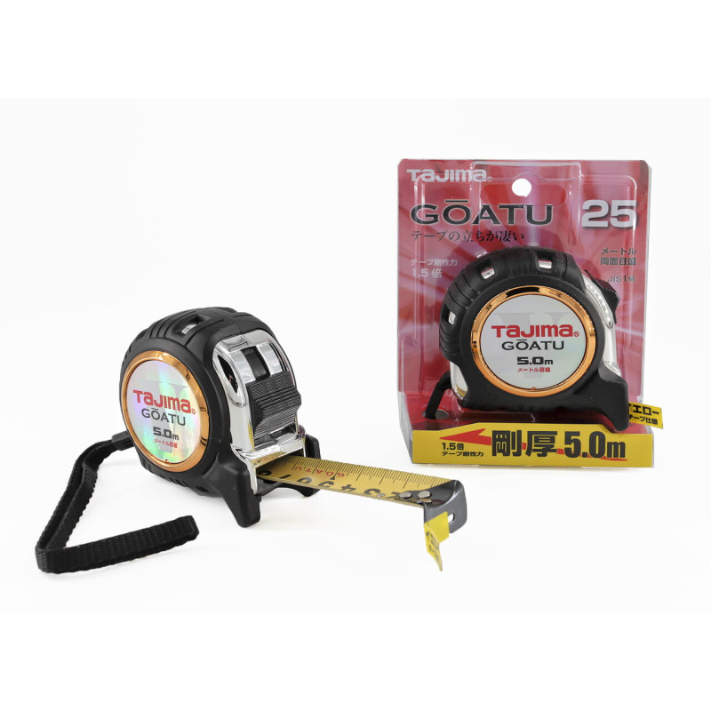 Рулетка строительная TAJIMA GOATU G LOCK GAGL2550 усиленная лента 25 мм х 5 м (1001-1891)