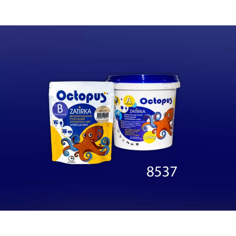 Эпоксидная двухкомпонентная затирка Octopus Zatirka цвет 8537 1,25 кг (8537-1)
