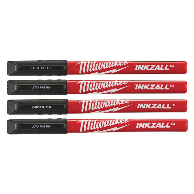 Маркер тонкий НАБІР (Чорний) INKZALL Fine Tip MILWAUKEE (48223164)
