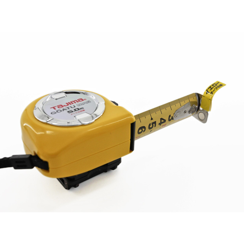 Рулетка строительная TAJIMA GOATU HI LOCK GASFLM2550, усиленная лента, с держателем на ремень, магнит, 25 мм х 5м (1001-1894)