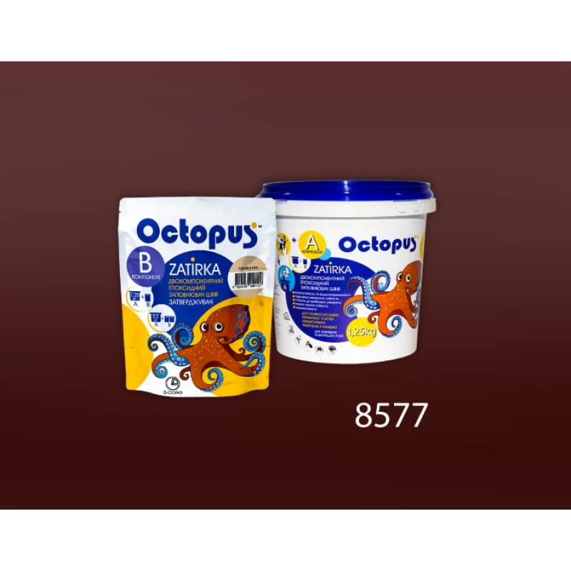 Эпоксидная двухкомпонентная затирка Octopus Zatirka цвет 8577 1,25 кг (8577-1)