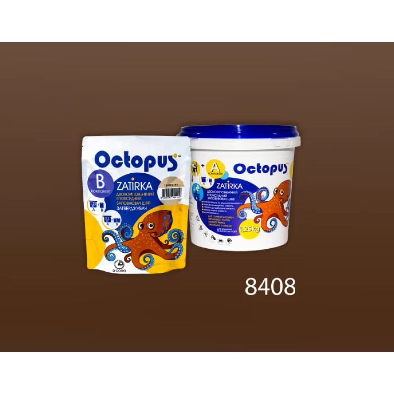 Епоксидна двокомпонентна  фуга Octopus Zatirka колір 8408 1,25 кг (8408-1)