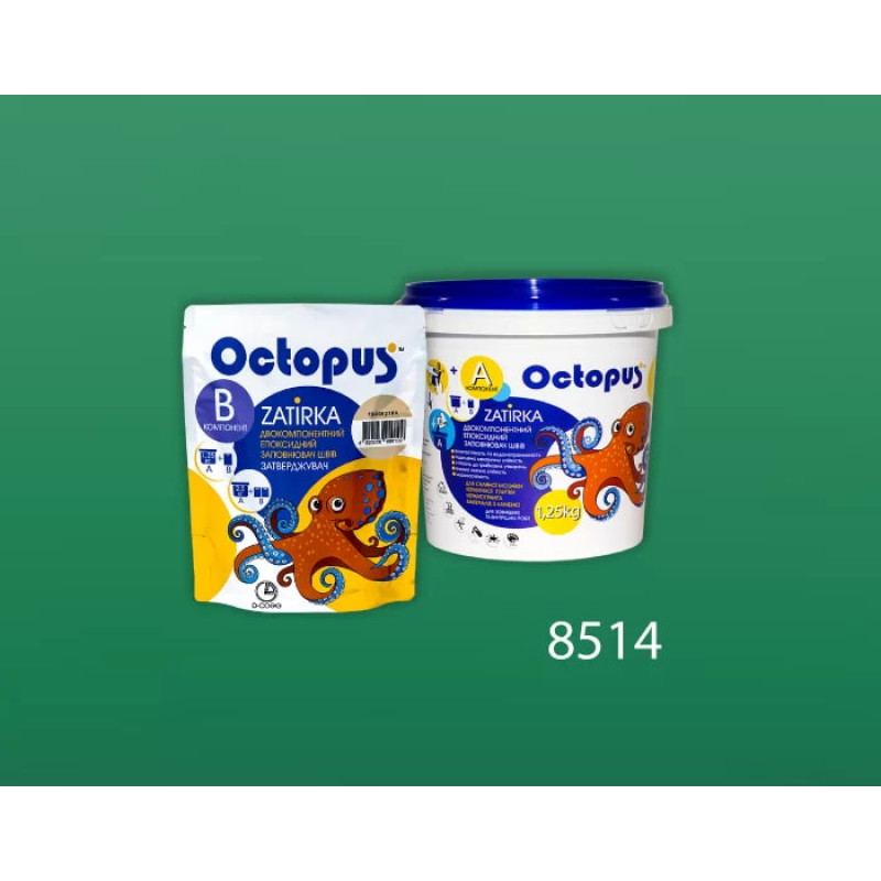 Эпоксидная двухкомпонентная затирка Octopus Zatirka цвет 8514 1,25 кг (8514-1)
