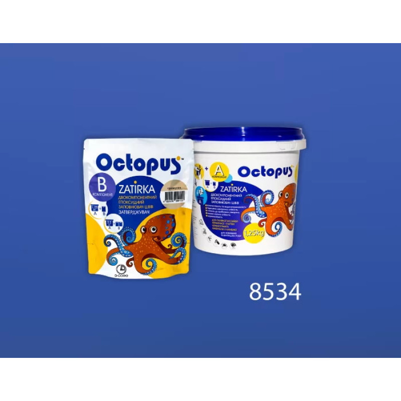 Эпоксидная двухкомпонентная затирка Octopus Zatirka цвет 8534 1,25 кг (8534-1)