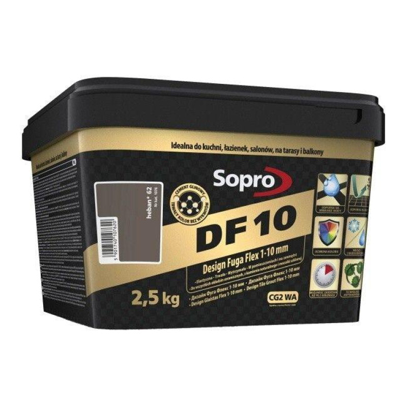 Фуга для швів Sopro DF 10 1076 хебан №62 2,5 кг (1076/2,5)