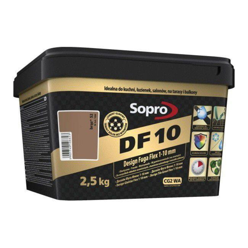 Фуга для швов Sopro DF 10 1066 коричневая №52 2,5 кг (1066/2,5)