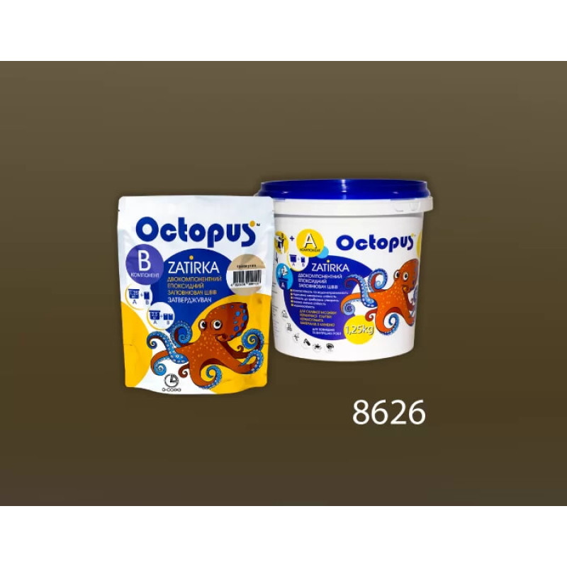Эпоксидная двухкомпонентная затирка Octopus Zatirka цвет 8626 1,25 кг (8626-1)