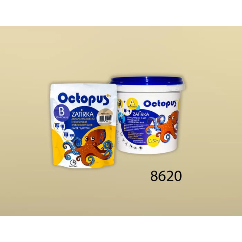 Епоксидна двокомпонентна  фуга Octopus Zatirka колір 8620 1,25 кг (8620-1)