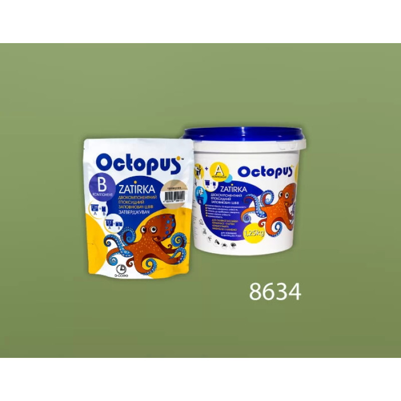 Епоксидна двокомпонентна  фуга Octopus Zatirka колір 8634 1,25 кг (8634-1)