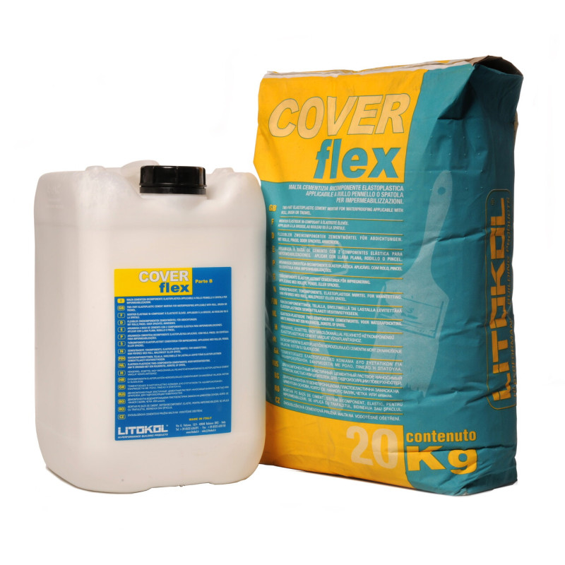 Гідроізоляція двокомпонентна еластична Litokol COVERFLEX A+B 20+10 кг (CVF0020+CVF0010)